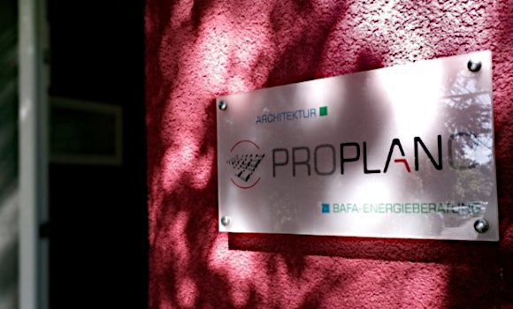 Türschild Proplano Architektur